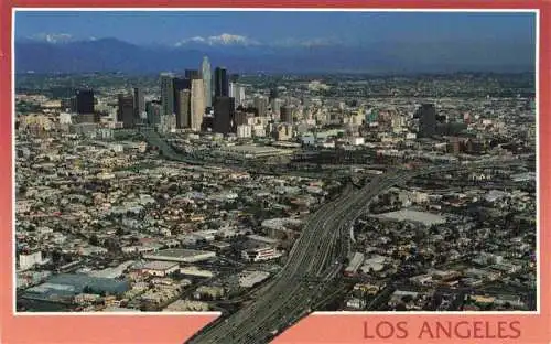 AK / Ansichtskarte  LOS_ANGELES_California_USA Santa Monica Freeway Downtown Skyline aerial view