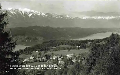 AK / Ansichtskarte  Lammersdorf_Millstaetter_See_Kaernten_AT Sommerfrische Panorama Millstaetter See mit Goldeck Alpenpanorama