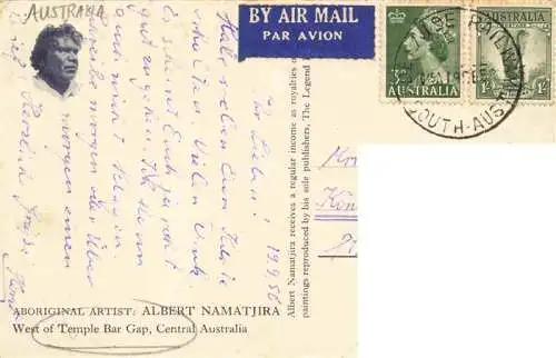 AK / Ansichtskarte  Temple_Bar_Gap_Honeymoon_Gap_Alice_Springs_Australia Landschaftspanorama Kuenstlerkarte