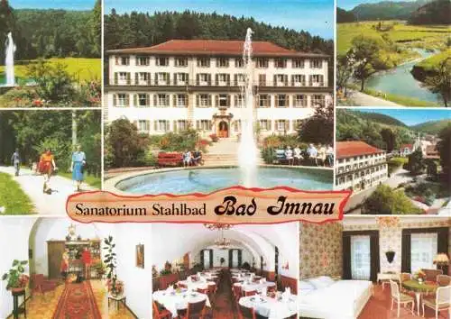 AK / Ansichtskarte  Bad_Imnau Sanatorium Stahlbad Fontaene Speisesaal Patientenzimmer