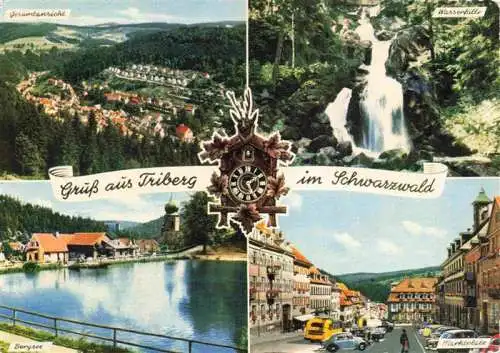 AK / Ansichtskarte  Triberg_Schwarzwald_BW Panorama Wasserfall Bergsee Marktplatz