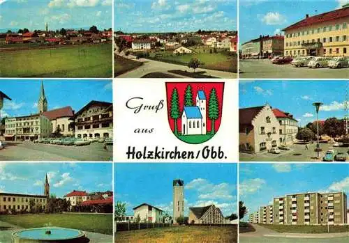 AK / Ansichtskarte  Holzkirchen_Oberbayern Panorama Teilansichten Stadtzentrum