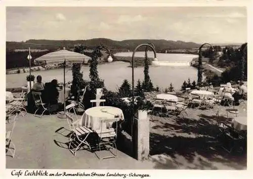 AK / Ansichtskarte 73966799 Landsberg_Lech_Bayern Café Lechblick an der Romantischen Strasse Terrasse