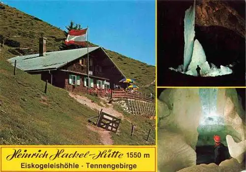 AK / Ansichtskarte  Heinrich-Hackel-Huette_1550m_Tennengebirge_AT mit Eiskogelhoehle