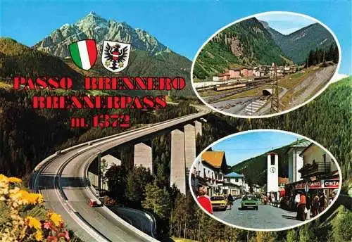 AK / Ansichtskarte 73966839 Brennerpass_1372m_Brenner_Brennero_Suedtirol_IT Panorama mit Brennerautobahn Ortsmotiv