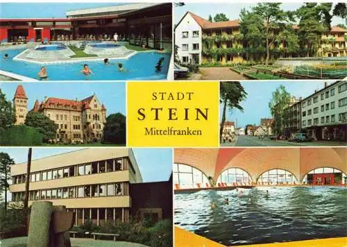 AK / Ansichtskarte  Stein_Nuernberg Freibad Schloss Park Hallenbad