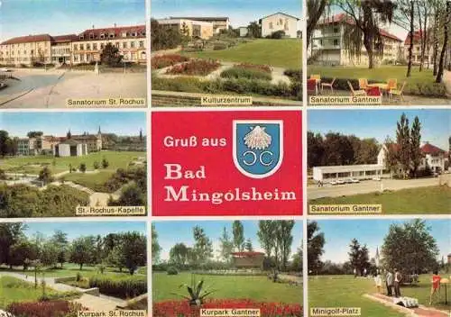 AK / Ansichtskarte  Mingolsheim_Bad_Mingolsheim Sanatorium St Rochus Kulturzentrum Sanatorium Gantner St Rochus Kapelle Kurpark St Rochus Kurpark Gantner Minigolfplatz