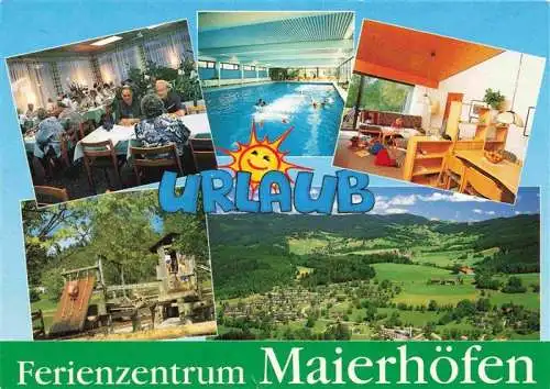 AK / Ansichtskarte 73966899 Maierhoefen_Allgaeu Freizeitzentrum des gemeinnuetzigen Erholungswerkes e.V. Restaurant Hallenbad Panorama Luftaufnahme