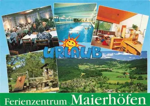 AK / Ansichtskarte  Maierhoefen_Allgaeu Freizeitzentrum des gemeinnuetzigen Erholungswerkes e.V. Restaurant Hallenbad Panorama Luftaufnahme