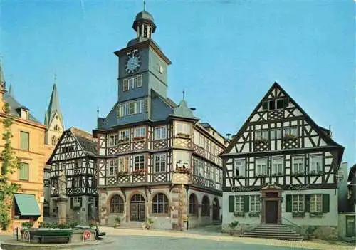 AK / Ansichtskarte  Heppenheim_Bergstrasse Hotel Gasthof Zum goldenen Engel Altstadt Fachwerkhaeuser