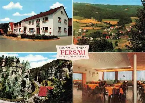 AK / Ansichtskarte  Puettlach Gasthof Pension Persau Gastraum Landschaftspanorama Puettlachtal Felsen