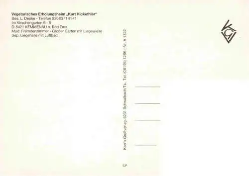 AK / Ansichtskarte  Kemmenau Vegetarisches Erholungsheim Kurt Hickethier Landschaftspanorama