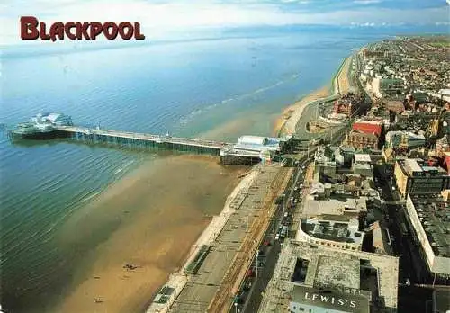 AK / Ansichtskarte 73967034 Blackpool_UK Fliegeraufnahme mit Seebruecke