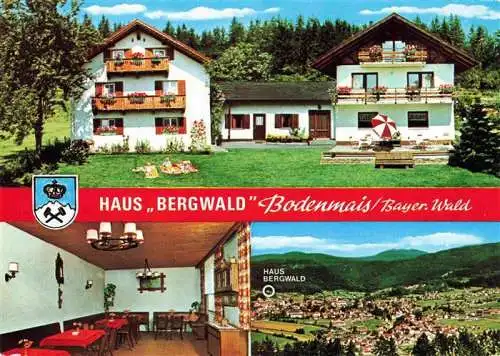 AK / Ansichtskarte  Bodenmais Haus Bergwald Gastraum Panorama