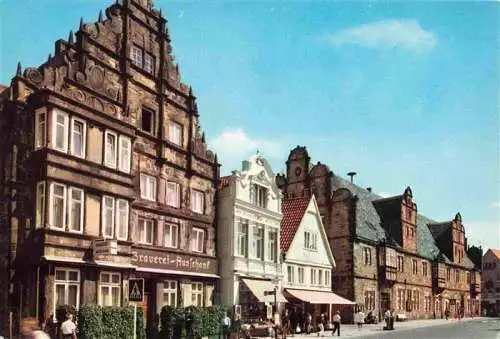 AK / Ansichtskarte  Stadthagen Am Markt Brauerei Giebelhaus Altstadt