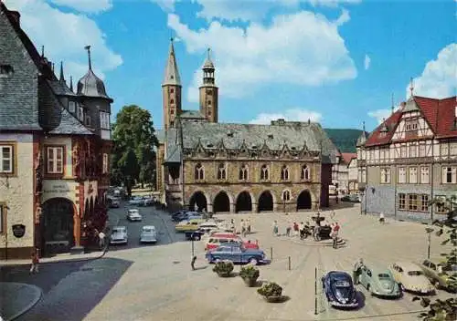 AK / Ansichtskarte  GOSLAR Rathaus Marktkirche Hotel Kaiser-Worth ehemaliges Gildehaus der Schneider 15. Jhdt.