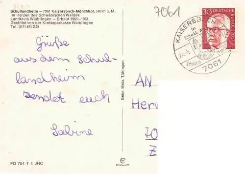 AK / Ansichtskarte  Moenchhof_Kaisersbach Schullandheim Speisesaal Schlafraum