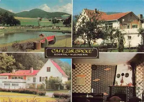 AK / Ansichtskarte 73967235 Kleinern_Edertal_Waldeck_Hessen Cafe Zur Spicke Gastraum Badesee