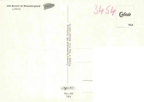 AK / Ansichtskarte  Bevern_Holzminden Fliegeraufnahme