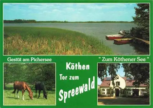 AK / Ansichtskarte 73967263 Koethen_Maerkisch_Buchholz Gestuet am Pichersee Zum Koethener See Pferdeweide