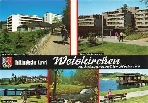 AK / Ansichtskarte 73967305 Weiskirchen_Schwarzwald Hochwald Sanatorium Baerenfels Sanatorium Kurparksee Holzbachtal Kurparksee