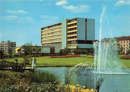 AK / Ansichtskarte  BAD_NAUHEIM Kuranlage mit Spreesanatorium Springbrunnen