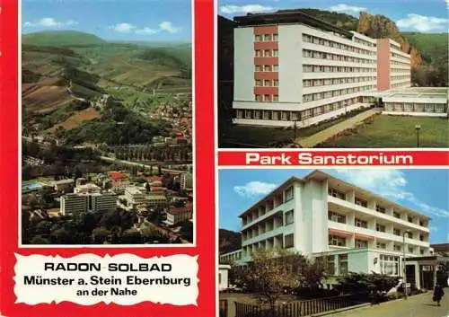 AK / Ansichtskarte 73967325 Muenster_Stein_Ebernburg_Bad Radon Solbad Park Sanatorium Eingang