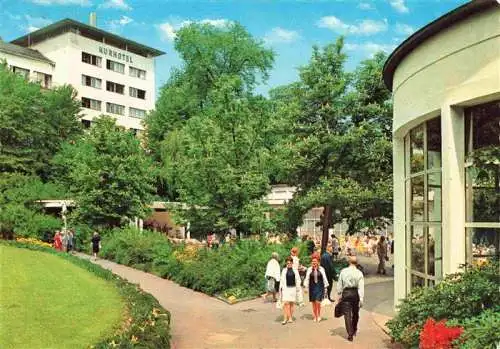 AK / Ansichtskarte 73967338 BAD_SCHWALBACH Kurhotel mit Wandelhalle und Weinbrunnen