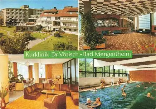 AK / Ansichtskarte  BAD_MERGENTHEIM Kurklinik Dr Voetisch Foyer Aufenthaltsraum Hallenbad