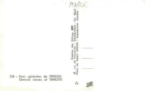 AK / Ansichtskarte  Tanger_Tangier_Tangiers_Maroc Vues générales Voilier