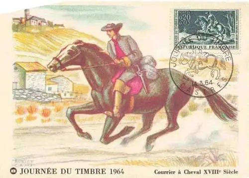 AK / Ansichtskarte  Castres__81_Tarn Journée du Timbre 1964 Courrier à cheval XVIIIe siècle Dessin Kuenstlerkarte