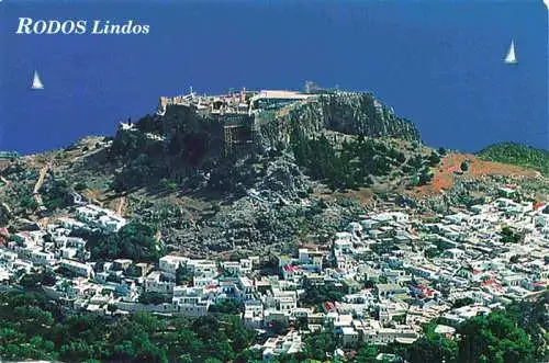 AK / Ansichtskarte 73967389 Lindos_Lindo_Rhodes_Greece Panorama Akropolis