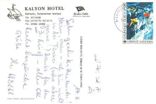 AK / Ansichtskarte  Istanbul_Constantinopel_TK Kalyon Hotel