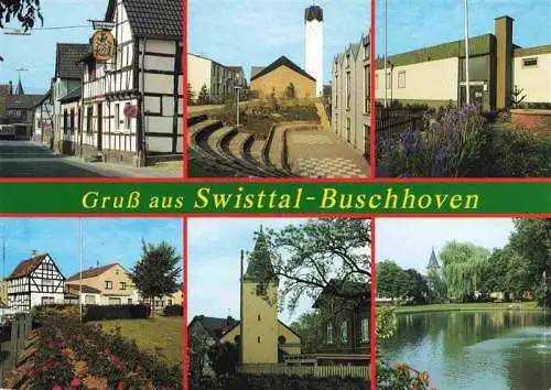 AK / Ansichtskarte  Buschhoven_Swisstal Teilansichten Kirche Partie am See