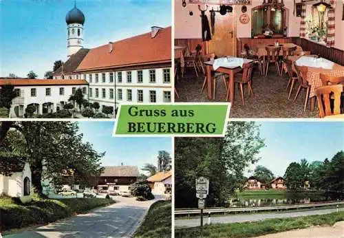 AK / Ansichtskarte 73967424 Beuerberg_Wolfratshausen Teilansichten Kirche Café Gruenwald