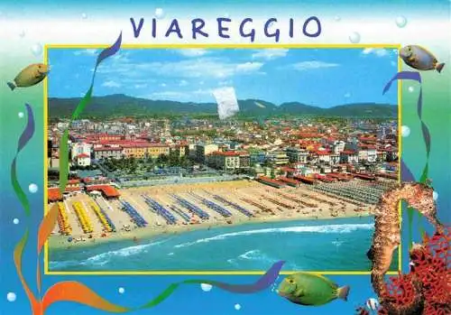 AK / Ansichtskarte  Viareggio_Toscana_IT Fliegeraufnahme Seepferdchen Meerestiere