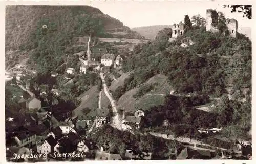 AK / Ansichtskarte 73967485 Isenburg_Sayntal_Westerwald Panorama mit Burgruine