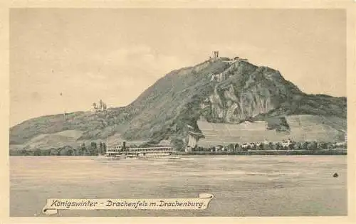 AK / Ansichtskarte 73967504 Koenigswinter_Rhein Drachenfels mit Drachenburg