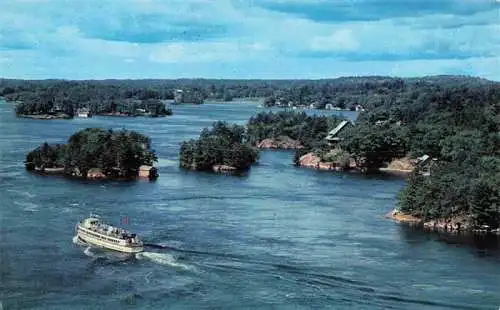 AK / Ansichtskarte 73967552 Ontario__Canada The Thousand Islands Cruis boats Fliegeraufnahme