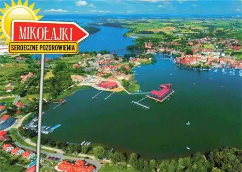 AK / Ansichtskarte  Mikolajki_PL Fliegeraufnahme