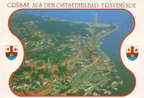 AK / Ansichtskarte  Travemuende_Ostseebad Fliegeraufnahme