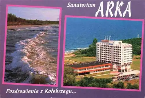 AK / Ansichtskarte 73967615 Kotobrzeg Sanatorium Arka Strand Brandung