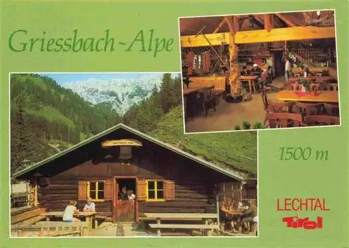 AK / Ansichtskarte 73967652 Griessbach-Alpe_1500m_Haeselgehr_Tirol_AT Berghuette im Lechtal