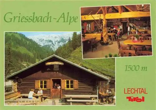 AK / Ansichtskarte 73967664 Griessbach-Alpe_1500m_Haeselgehr_Tirol_AT Berghuette im Lechtal