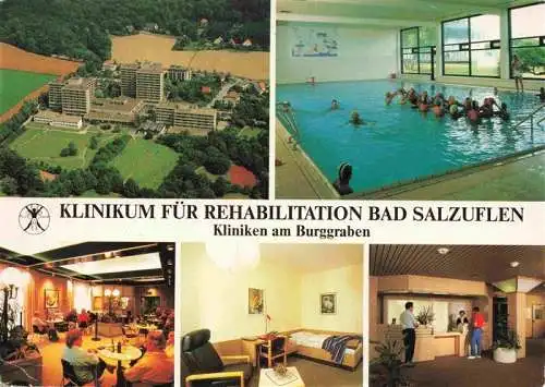 AK / Ansichtskarte 73967704 BAD_SALZUFLEN Klinikum fuer Rehabilitation Kliniken am Burggraben Hallenbad Luftaufnahme