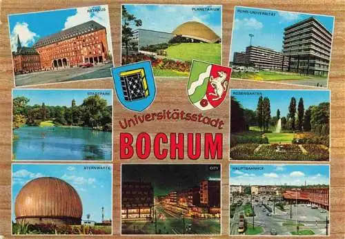 AK / Ansichtskarte 73967713 Bochum Rathaus Stadtpark Sternwarte Planetarium Universitaet Rosengarten Bahnhof City