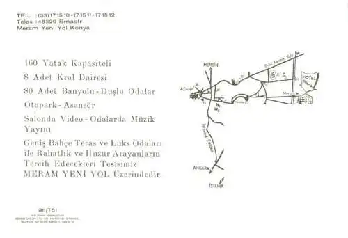 AK / Ansichtskarte 73967760 Meram_Yeni_Yol_Konya Hotel Sema
