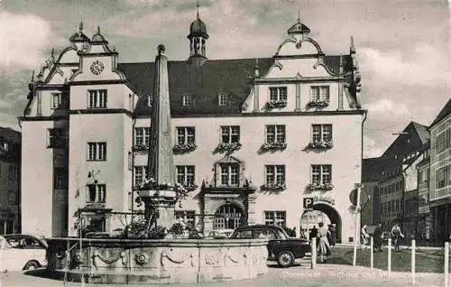 AK / Ansichtskarte  Darmstadt Rathaus und Marktbrunnen