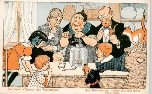 AK / Ansichtskarte  Politik_Politics_Politique Butternot Weltkrieg Katze Hund Kinder 