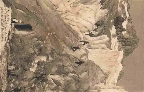 AK / Ansichtskarte  Bergsteigen_Klettern_Mountaineering_Alpinisme_Alpinismo-- J.J. Nr. 9770 Grotte du Glacier du Rhone Hotel Belvedere